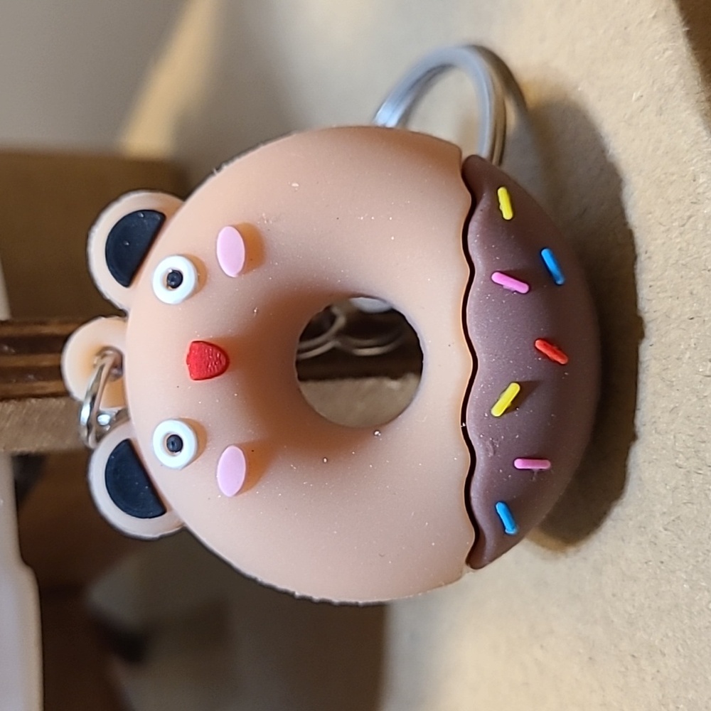 Cute Donut Bear Keychain Charm Bag Purse Accessories Key‎ Ring Gift